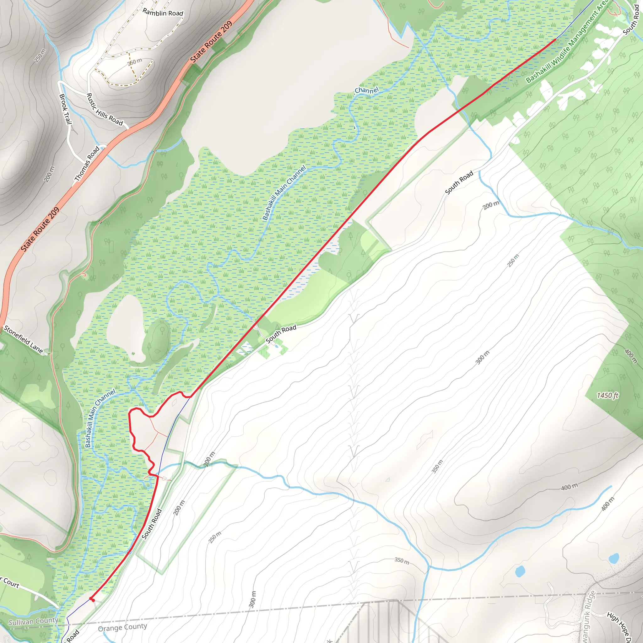Long Path and Shawangunk Ridge Trail mobile static map
