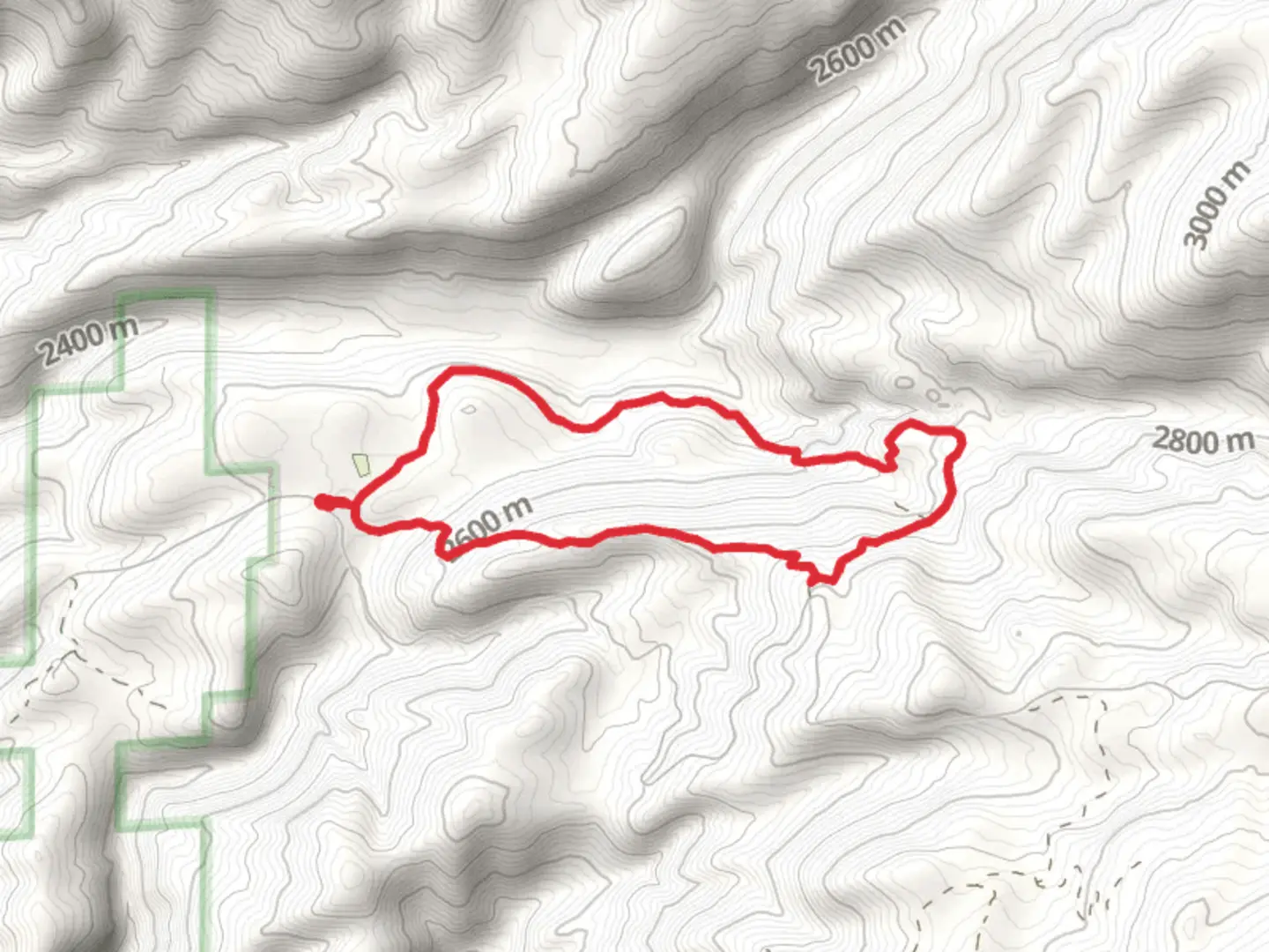 An image depicting the trail Ditch Trail and Bear Tree Ridge Loop Trail and its surrounding area.