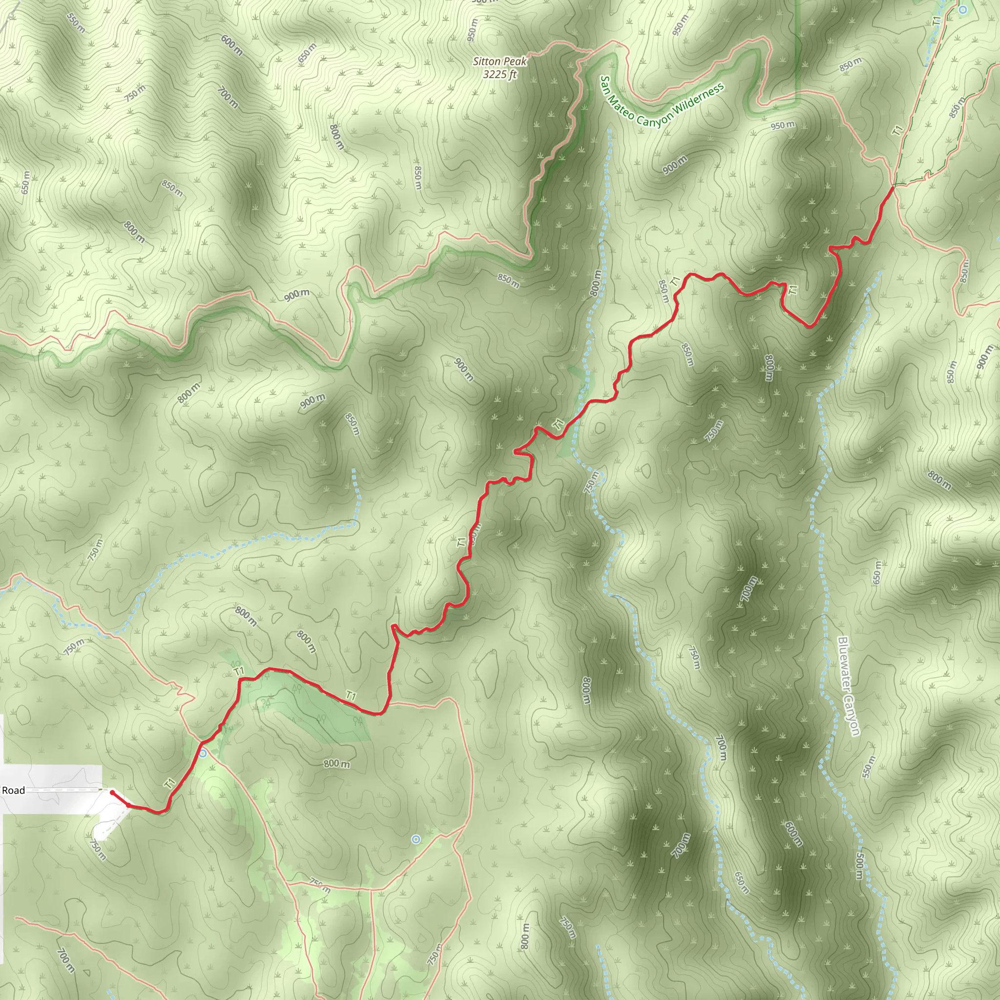 Verdugo Trail mobile static map