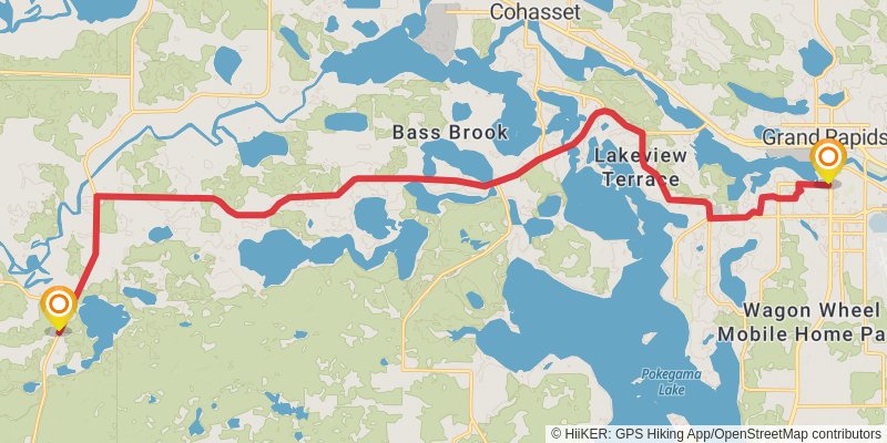 North Country Trail - Minnesota stage 23 Map
