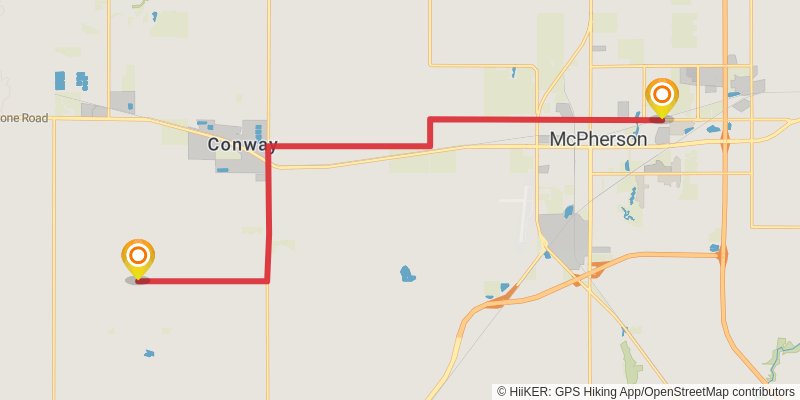 American Discovery Trail - Kansas stage 19 Map