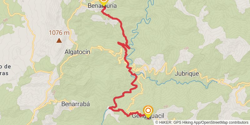 Gran Senda De Malaga stage 28 Map