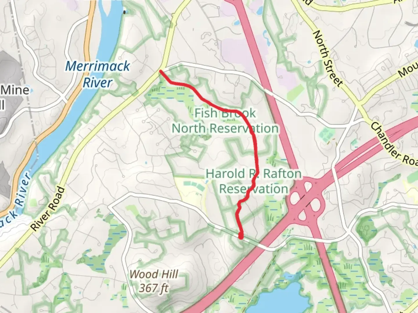 An image depicting the trail Helen's Trail and its surrounding area.