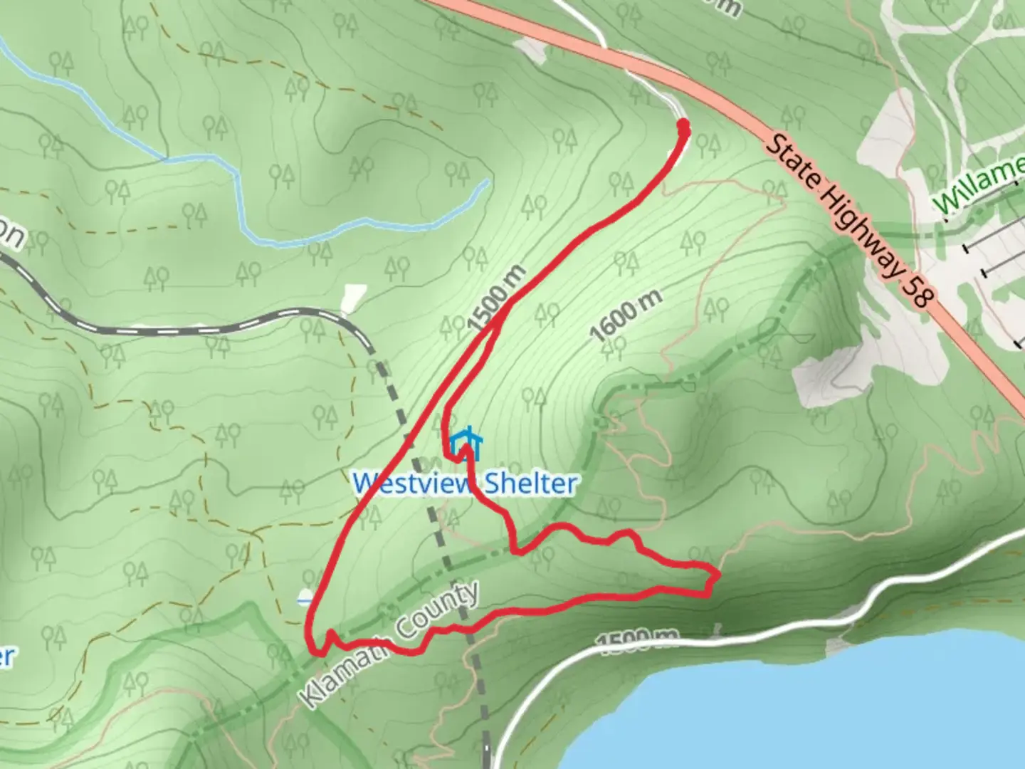An image depicting the trail Pacific Crest National Scenic Trail Short Loop and its surrounding area.