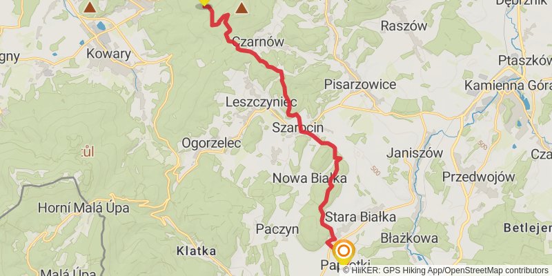 Main Sudety Trail stage 6 Map