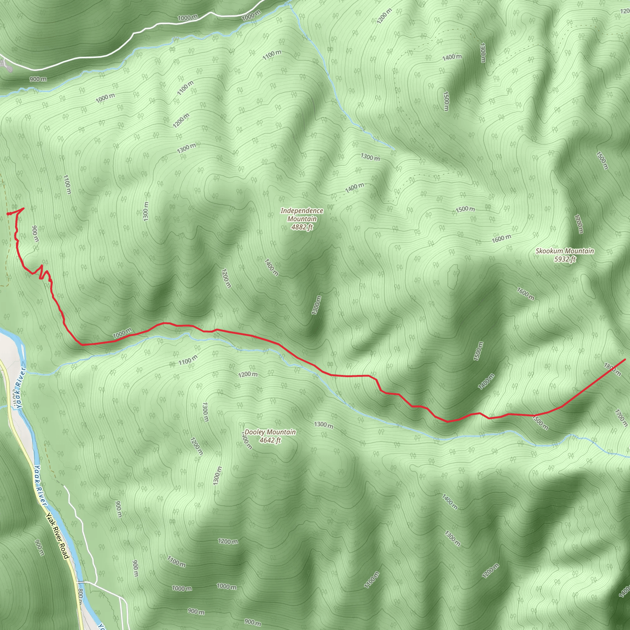 Independence Creek Trail mobile static map