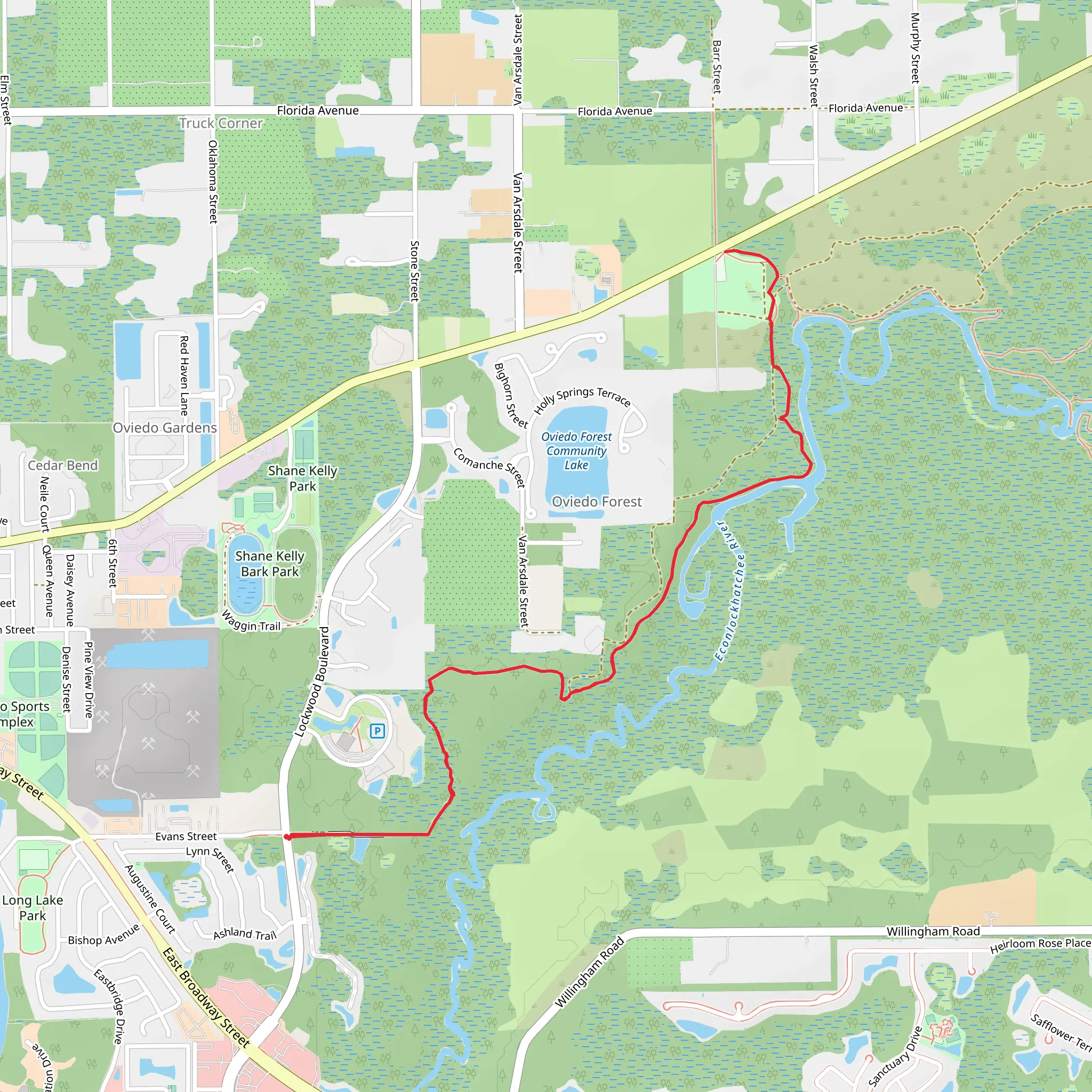 Florida Trail - Lockwood Boulevard mobile static map