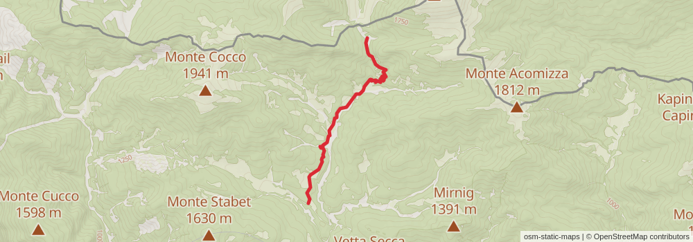 Sentiero Italia - Alps Section stage 21 Map