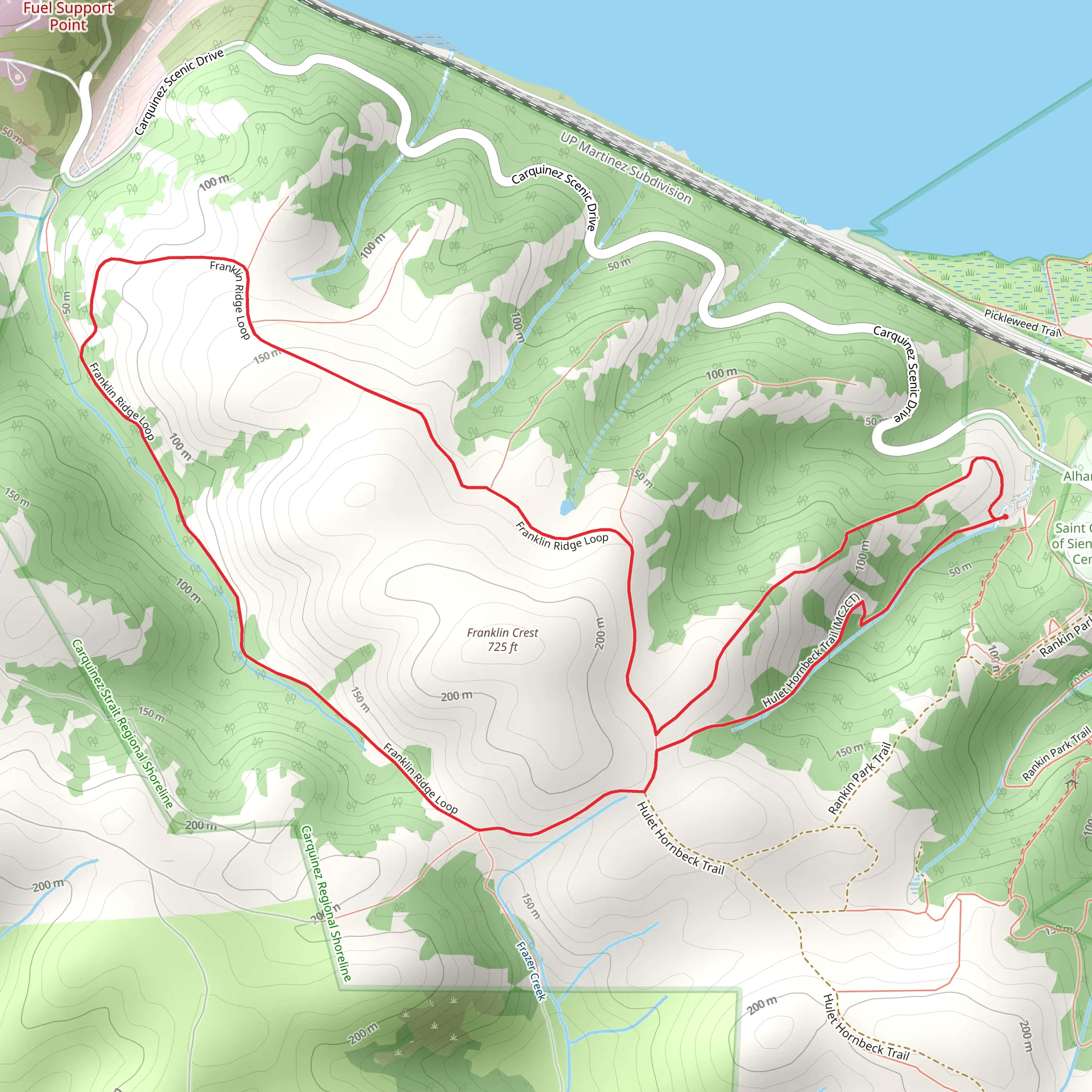 Franklin Ridge Loop via Hulet Hornbeck Trail mobile static map