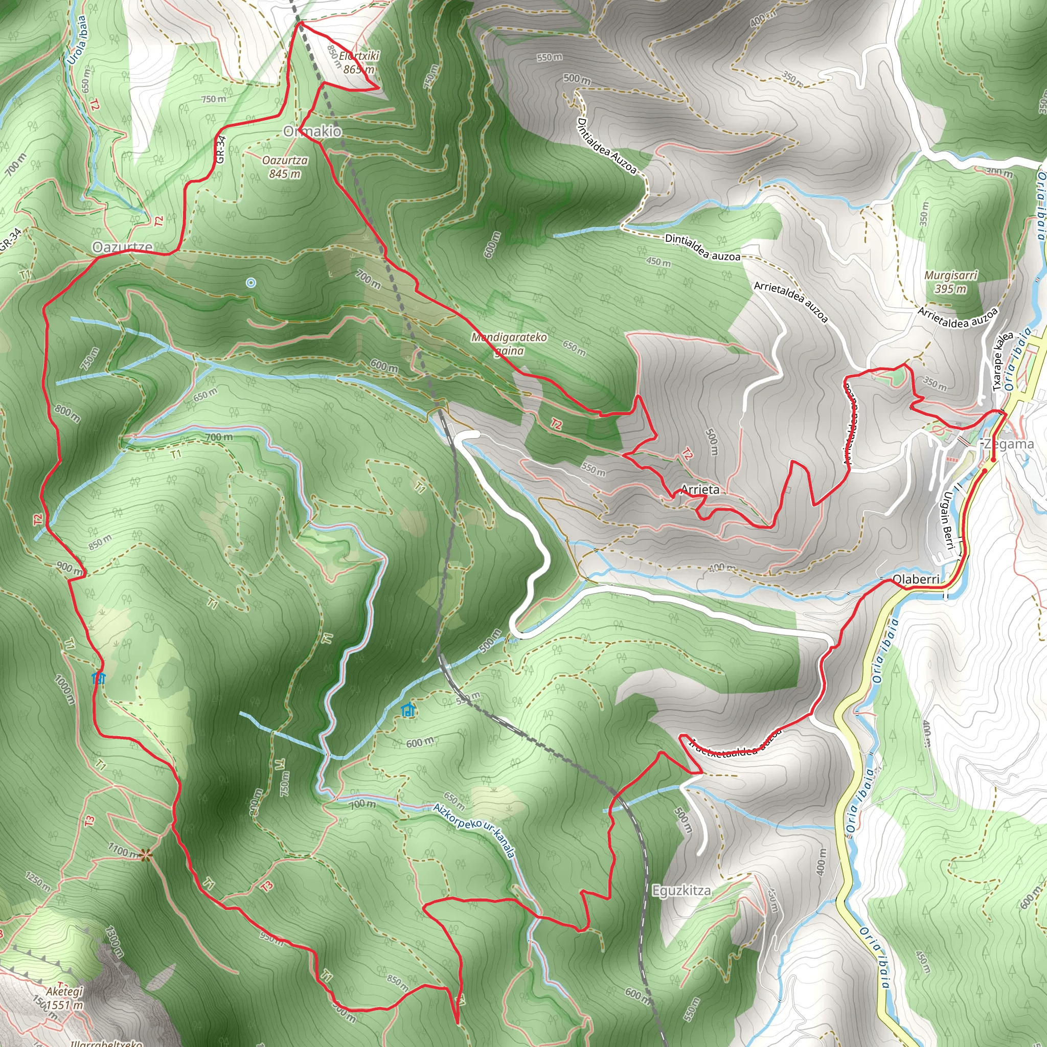 Aizkorri Slope PR GI 135 mobile static map