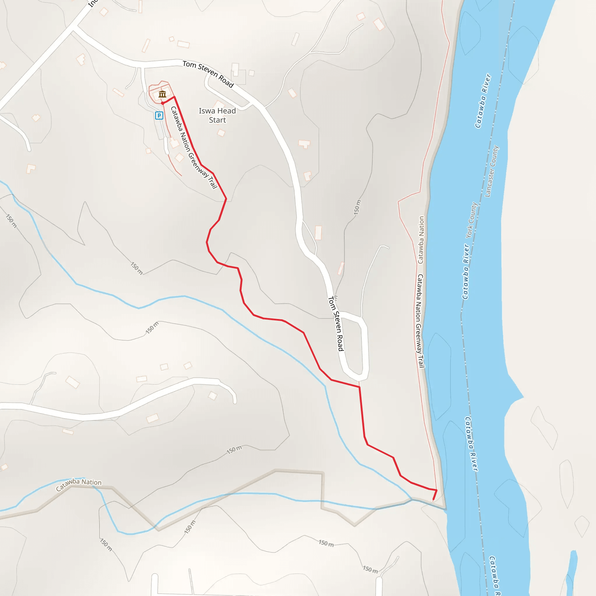 Walk to Catawba River mobile static map