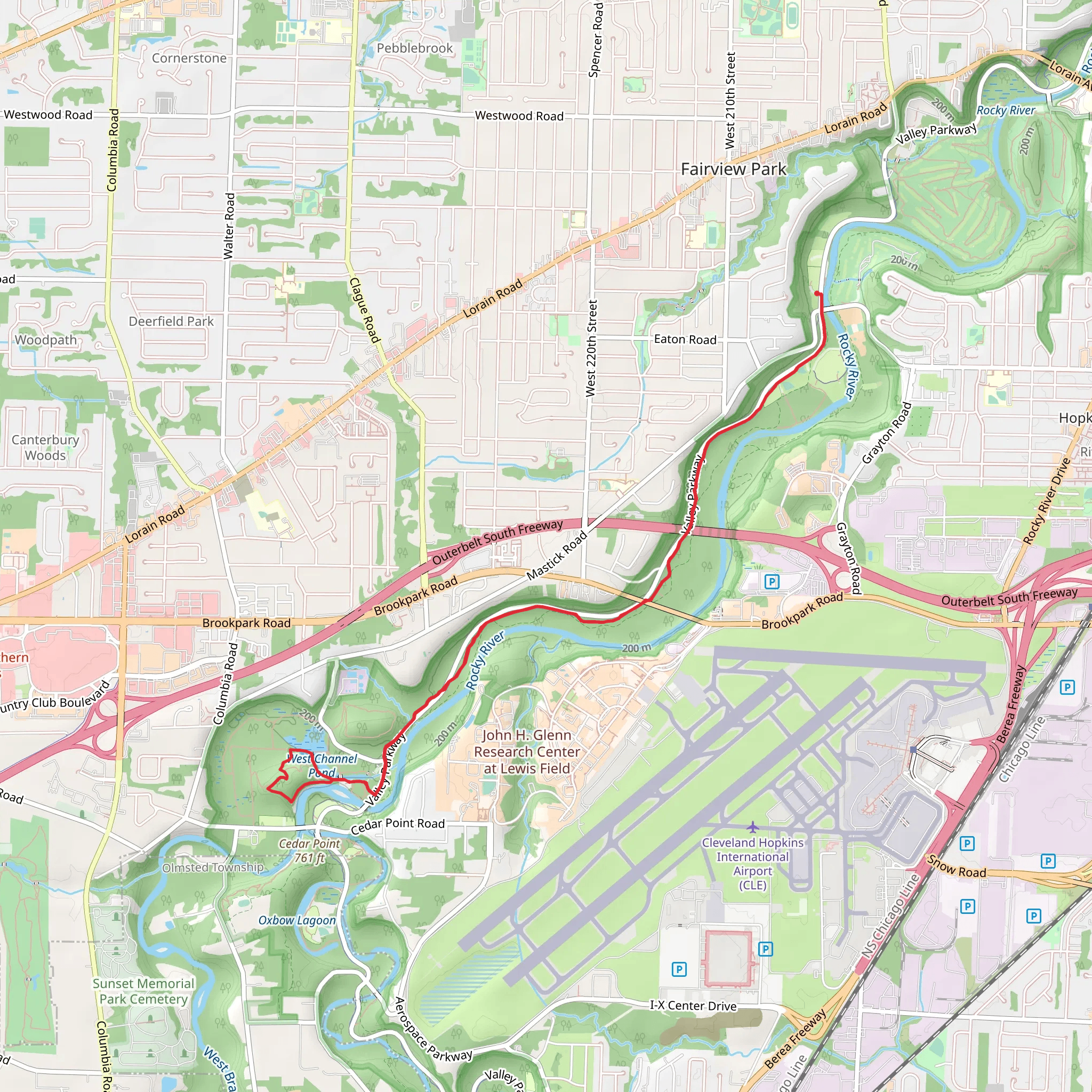 All Purpose and West Channel Pond Loop Trail mobile static map