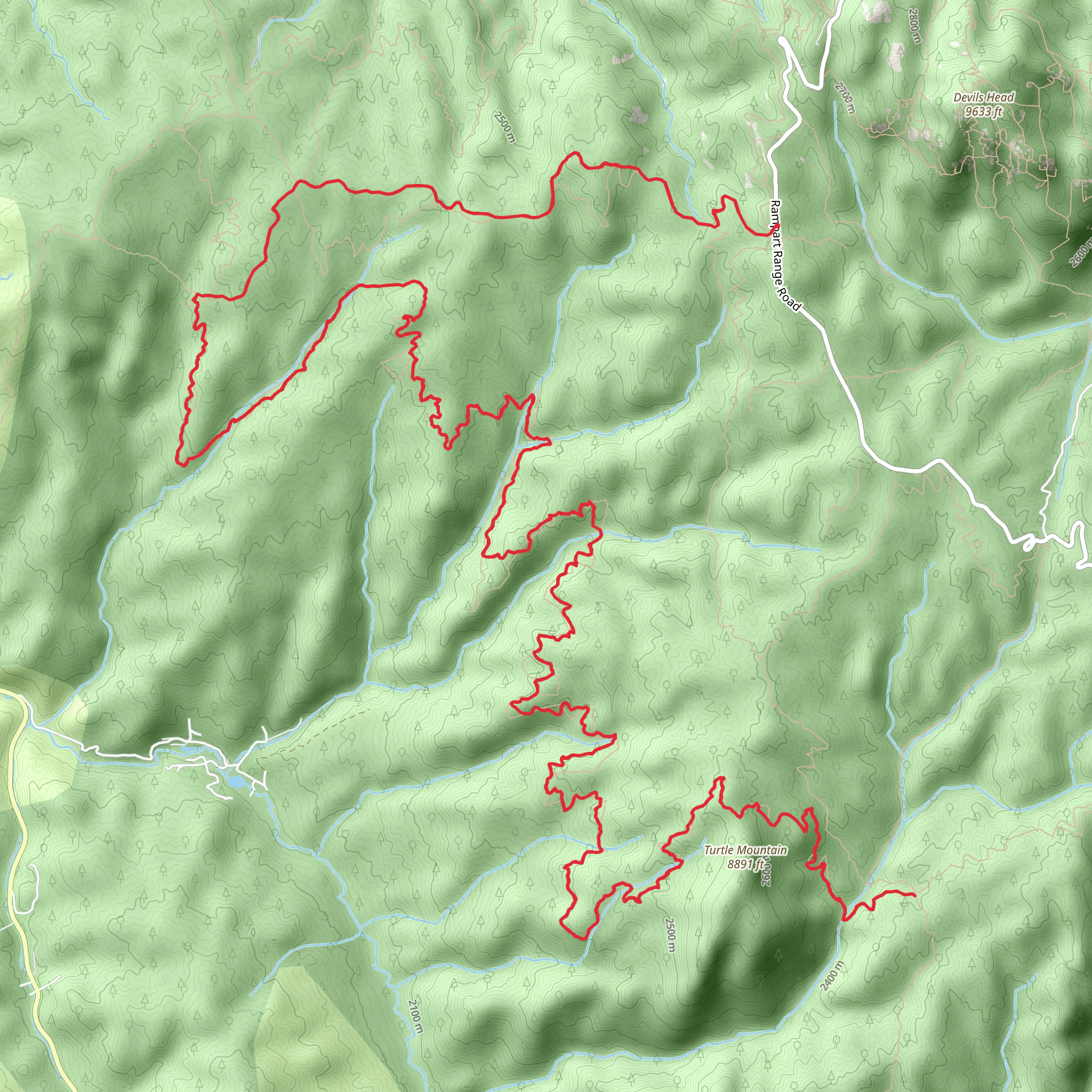 Turtle Mountain via Noodle Trail mobile static map