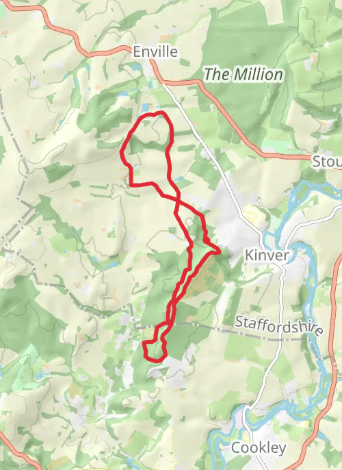 South Staffordshire Walking mobile static map