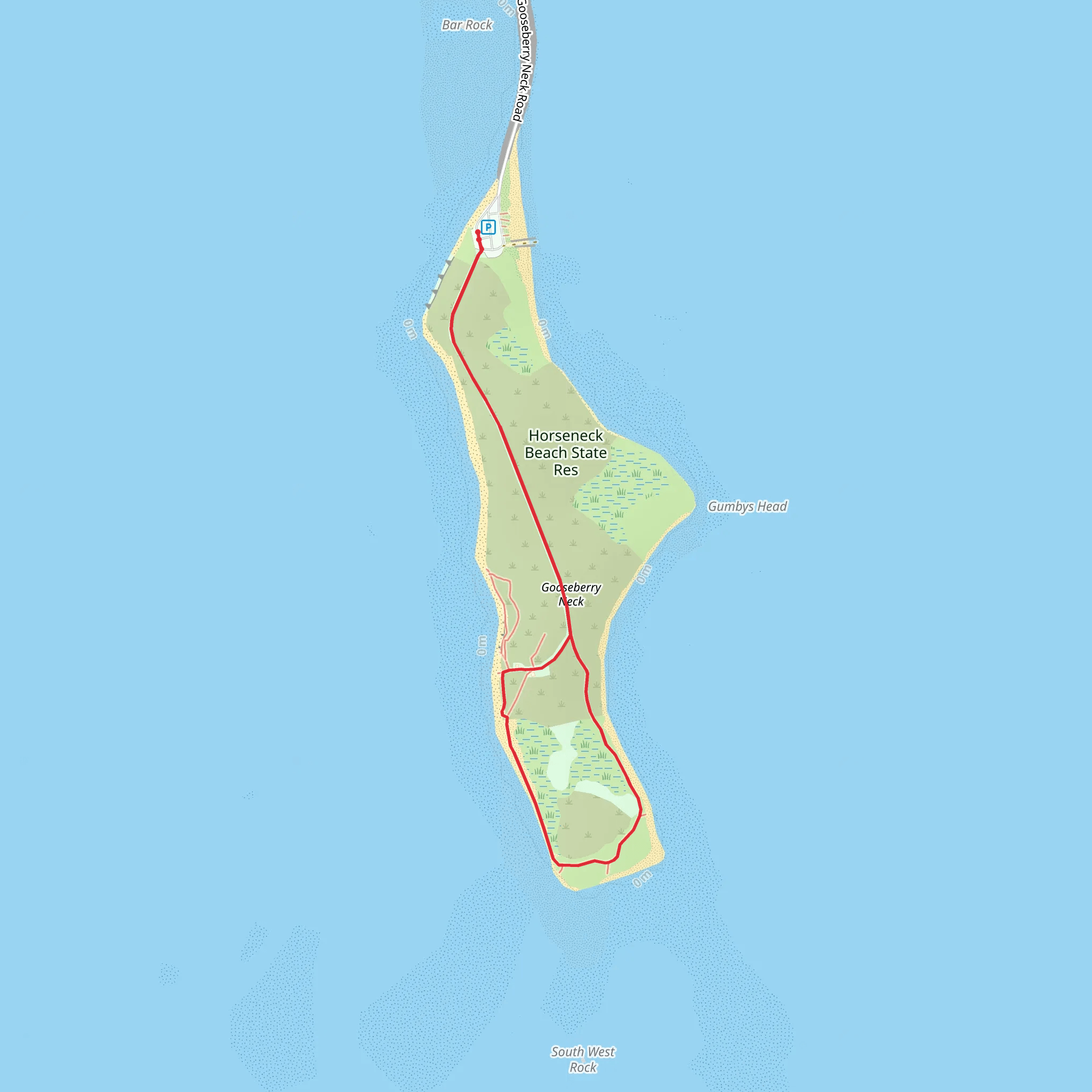 Horseneck Beach State Reservation Loop Trail mobile static map