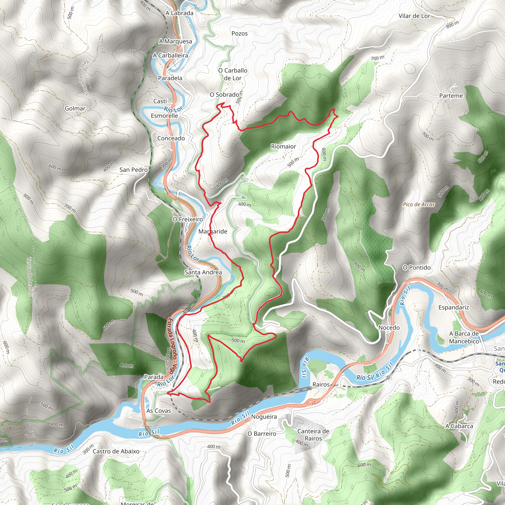 PR G 141 Ruta do Ouro e do Camiño Real mobile static map
