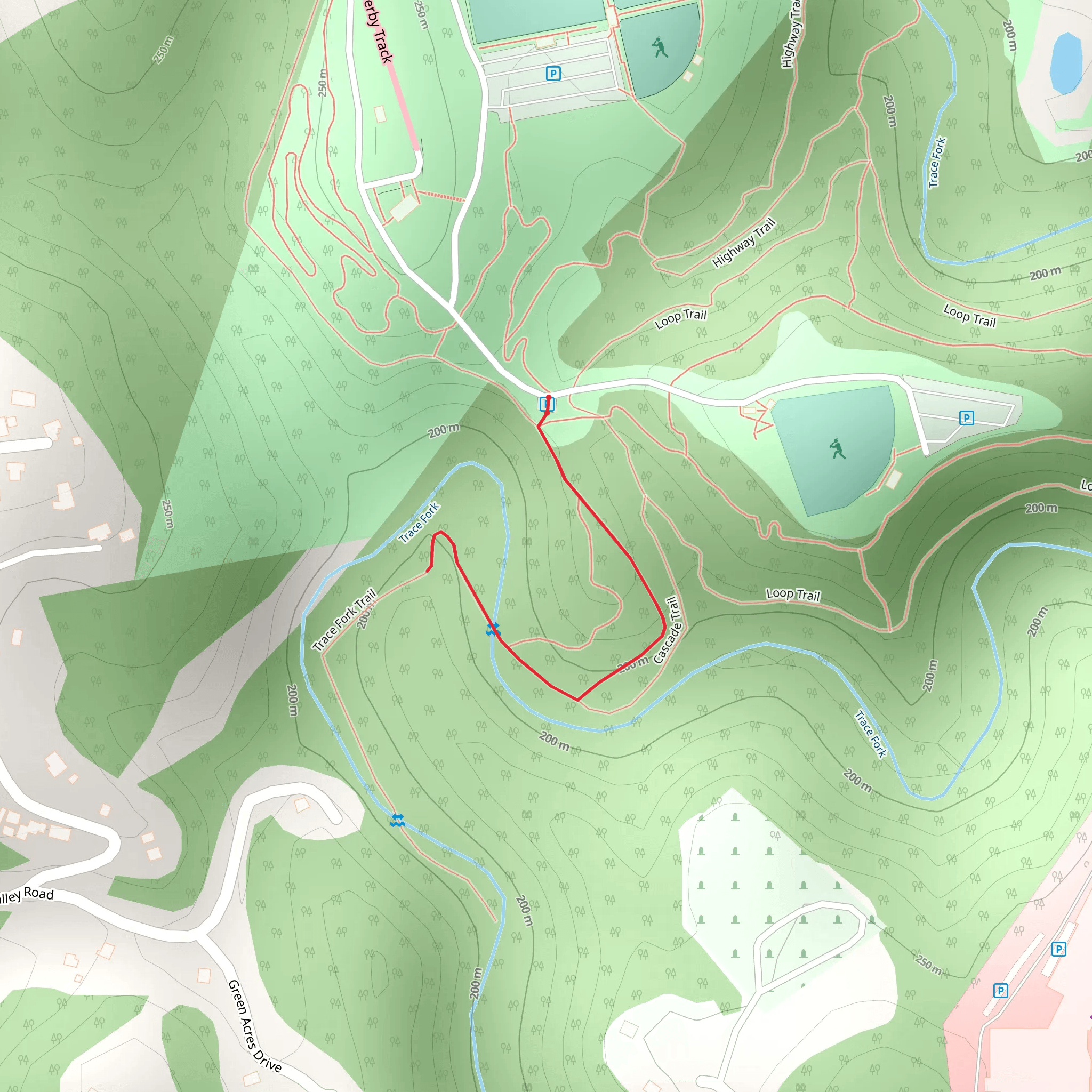 Trace Fork mobile static map