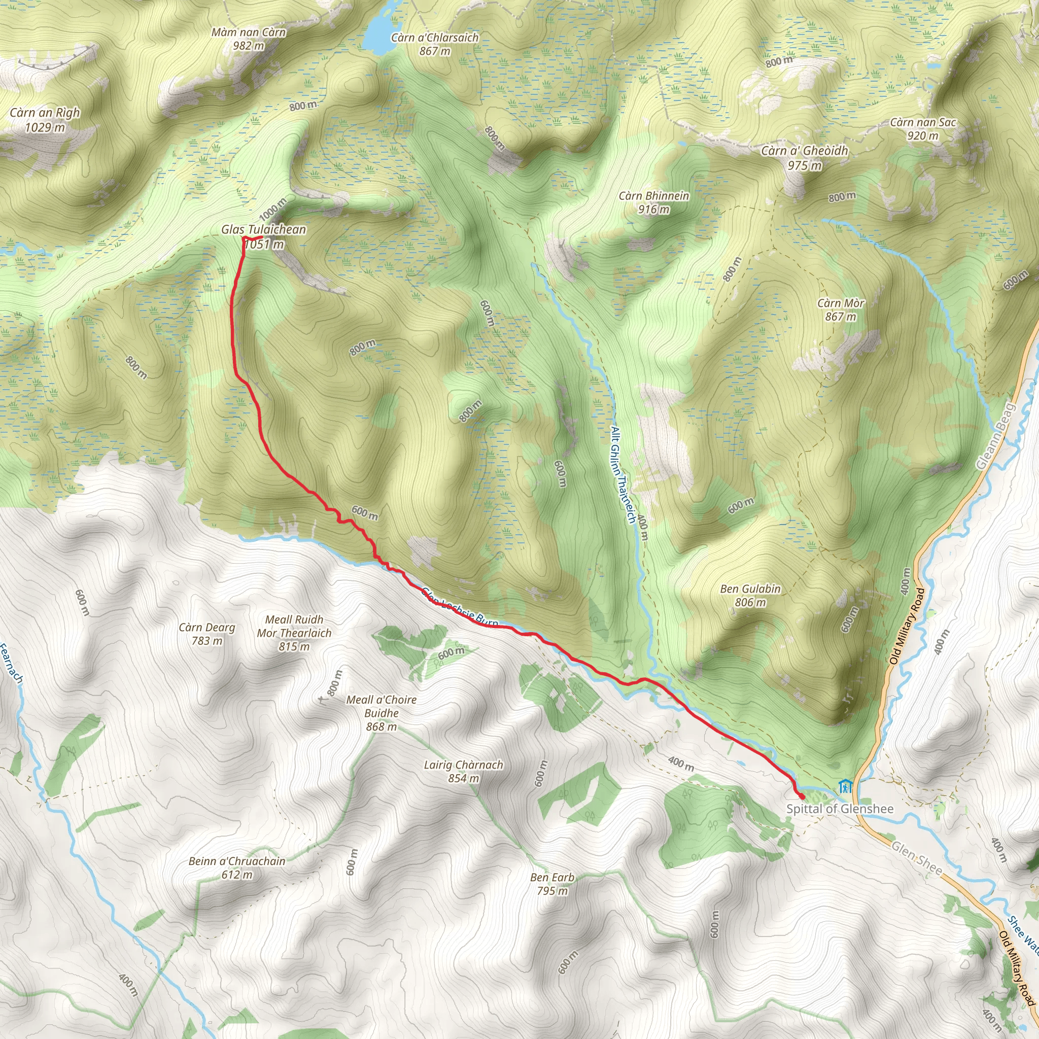 Glas Tulaichean mobile static map