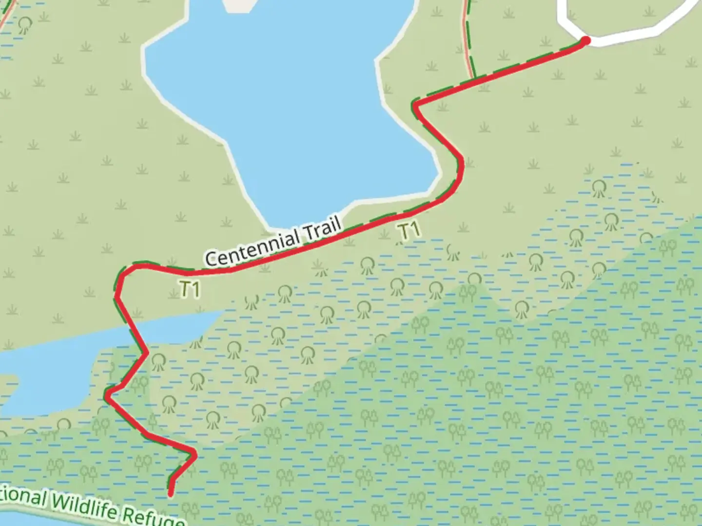 An image depicting the trail Centennial Trail and its surrounding area.