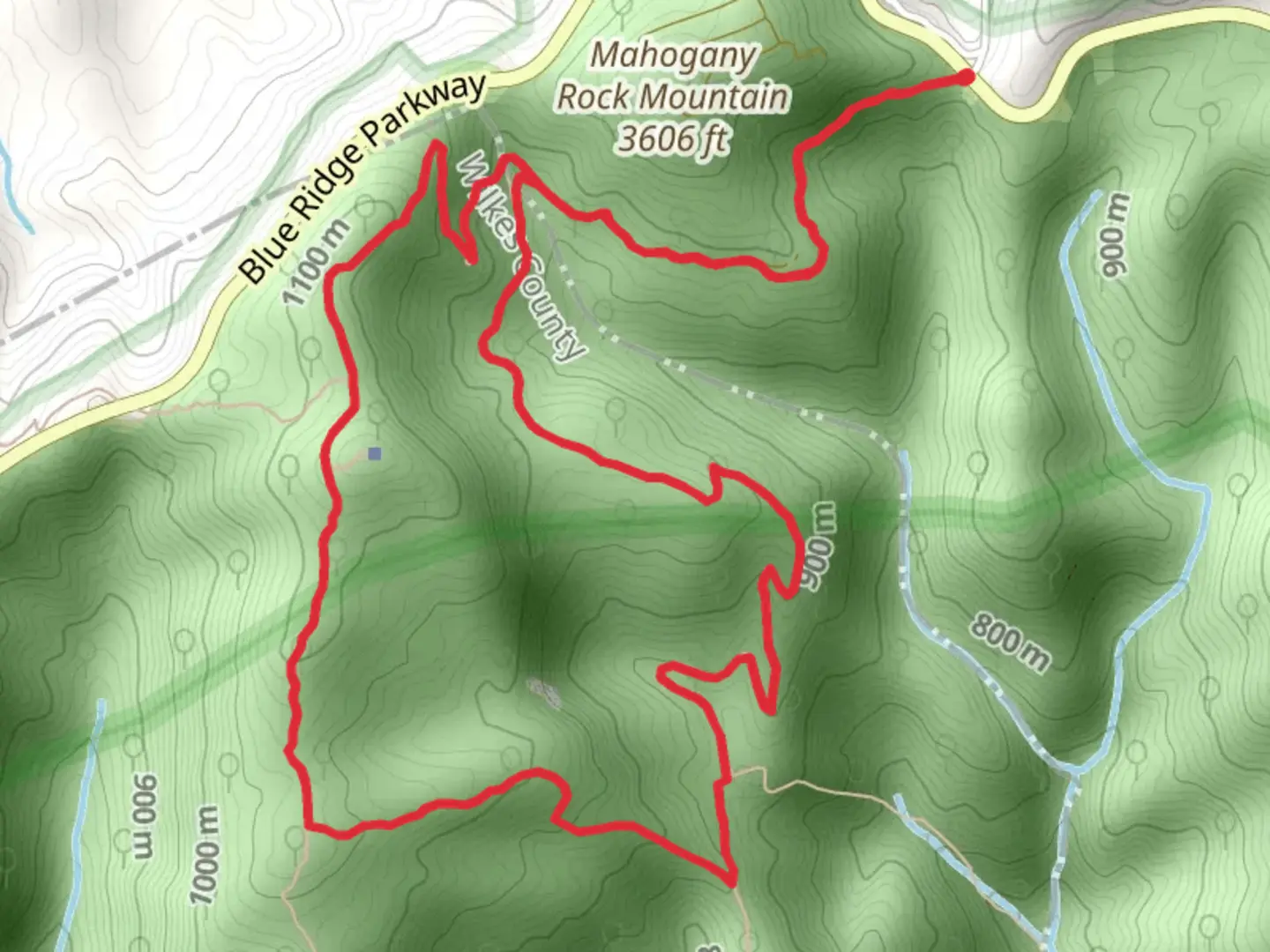 An image depicting the trail Sparta and Mountains-to-Sea Loop Trail and its surrounding area.