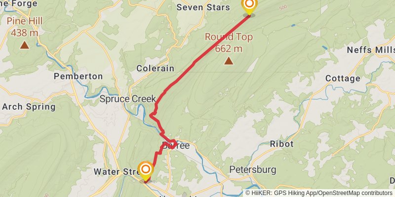 Mid State Trail - Pennsylvania stage 7 Map