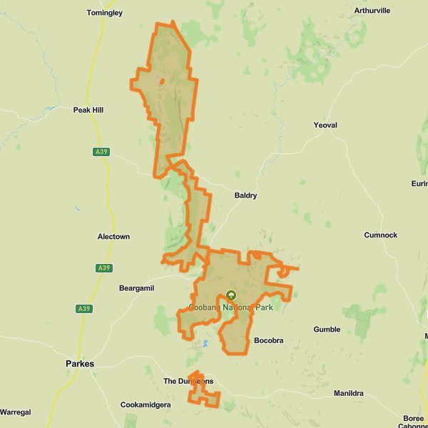 Goobang National Park mobile static map