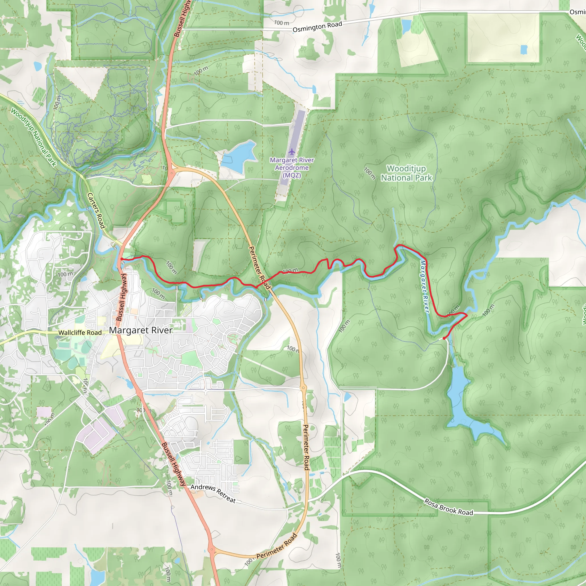 Ten Mile Brook Trail mobile static map