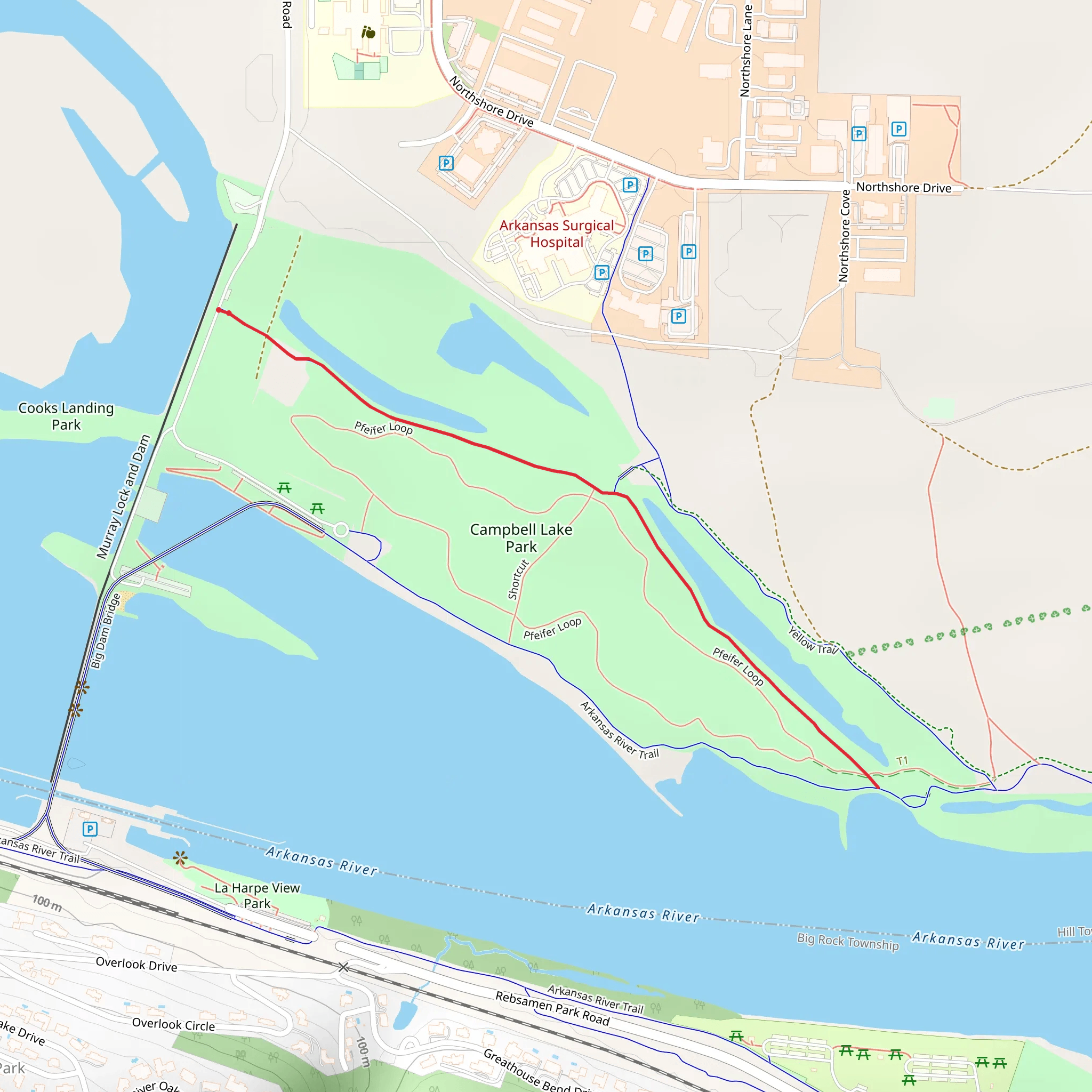 Campbell Lake Park Walk mobile static map