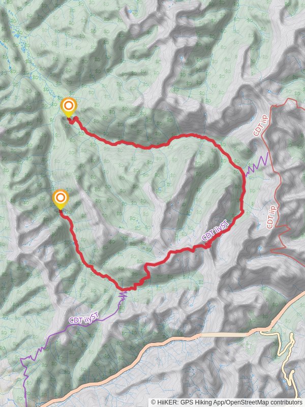 South Fork Trail mobile static map