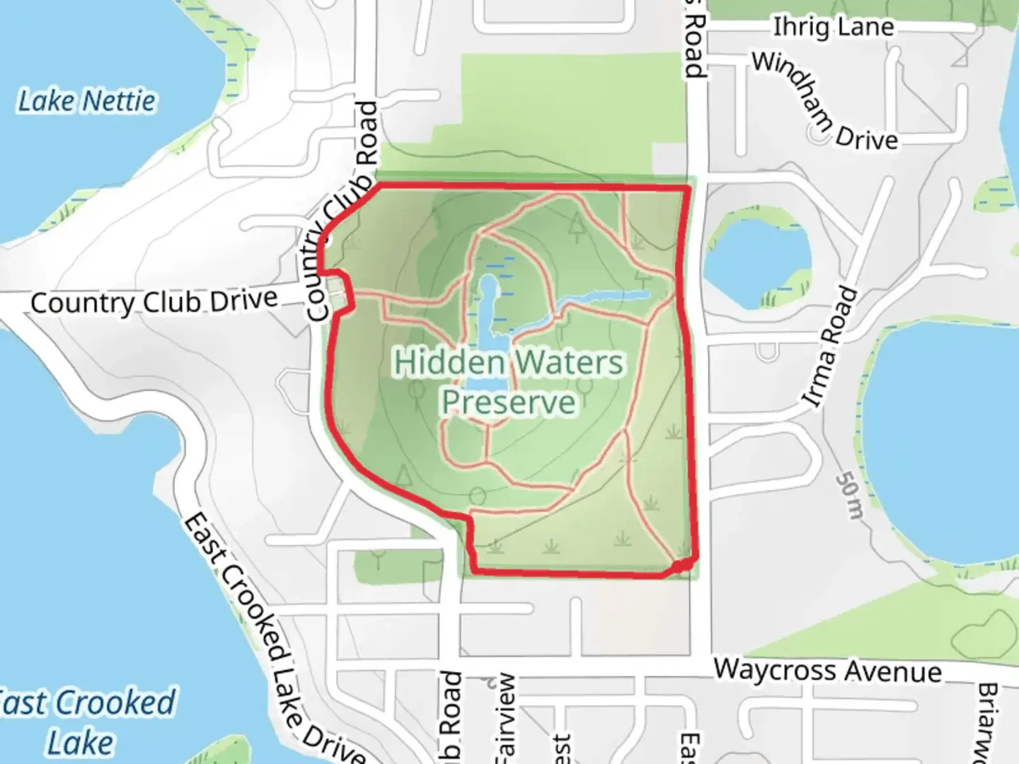 An image depicting the trail Longleaf Pine Loop Trail and its surrounding area.