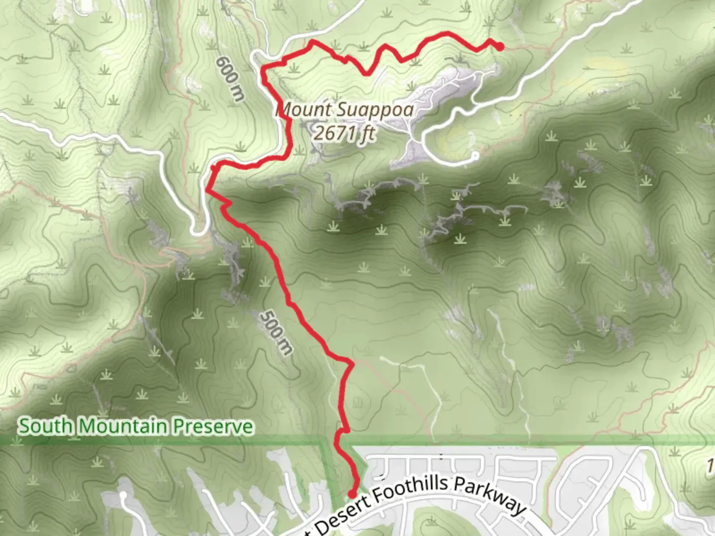 An image depicting the trail National Trail - Short via Telegraph Pass and its surrounding area.