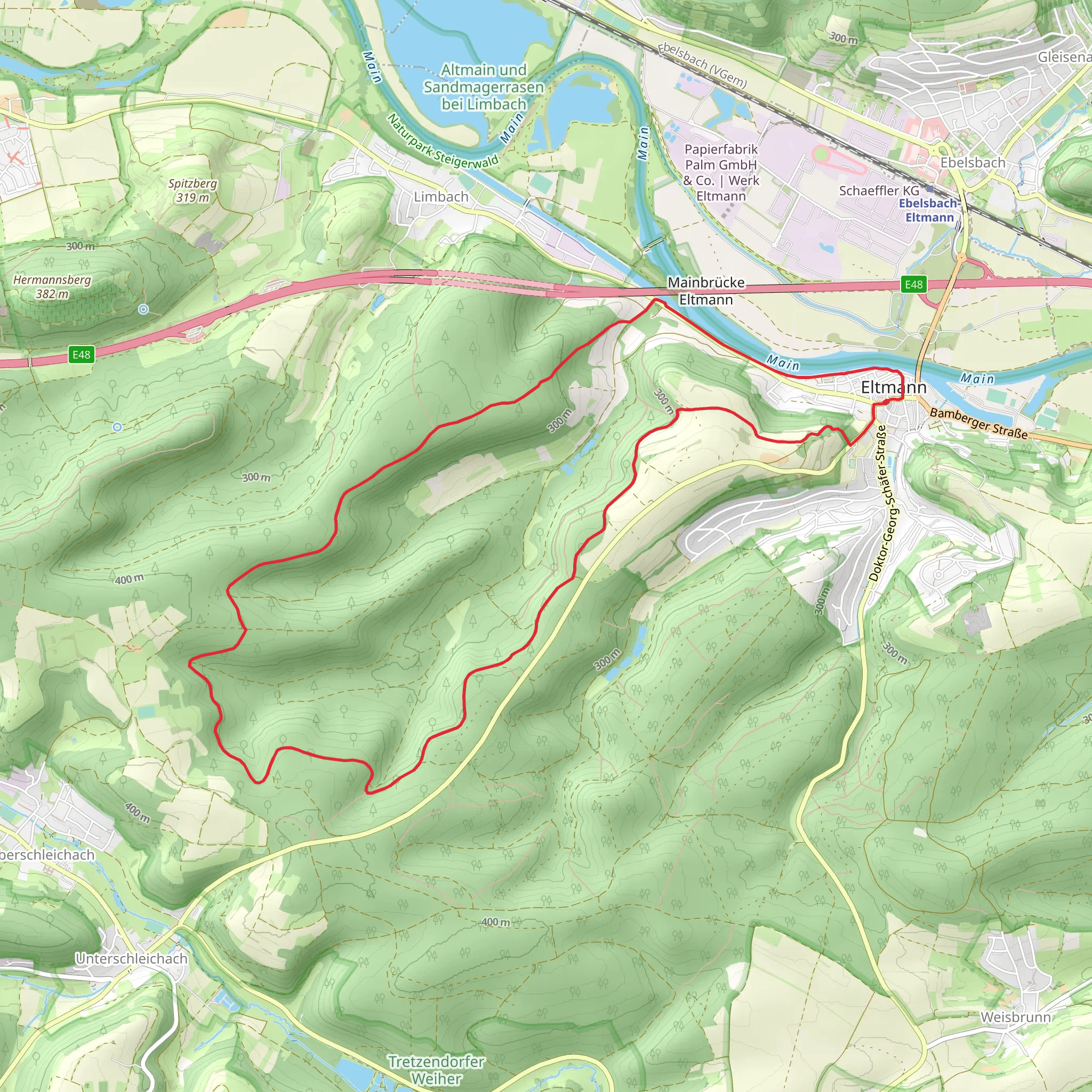 Eltmann and Lauftour ELT mobile static map