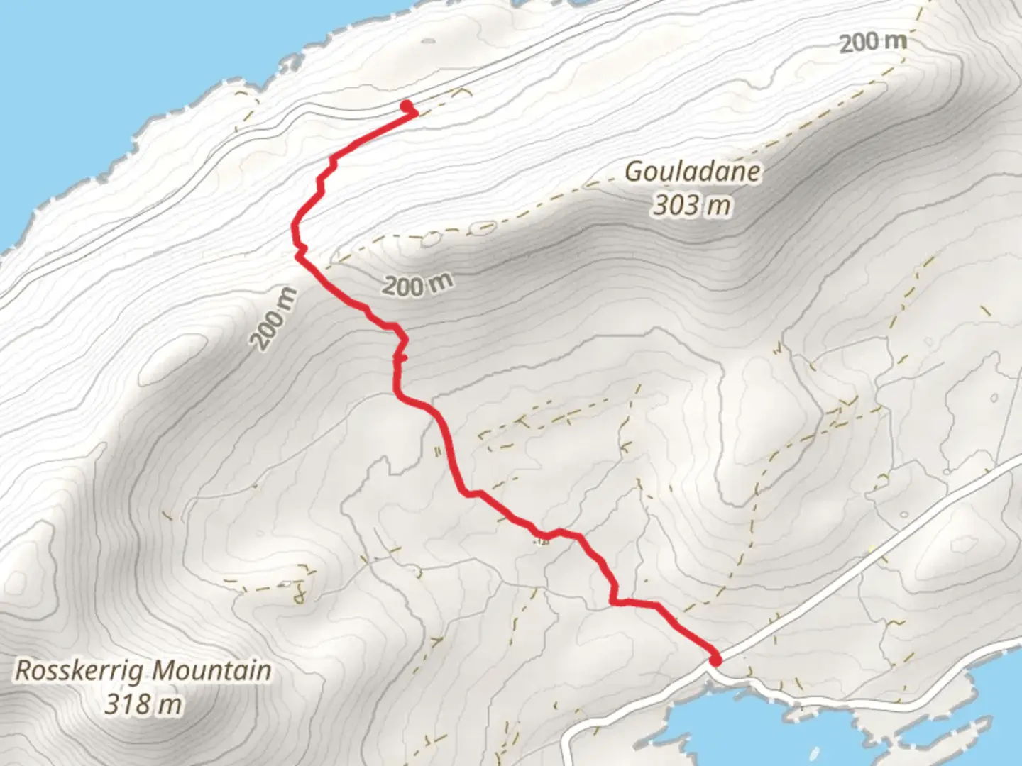 An image depicting the trail Sheep's Head - Mass Path and its surrounding area.