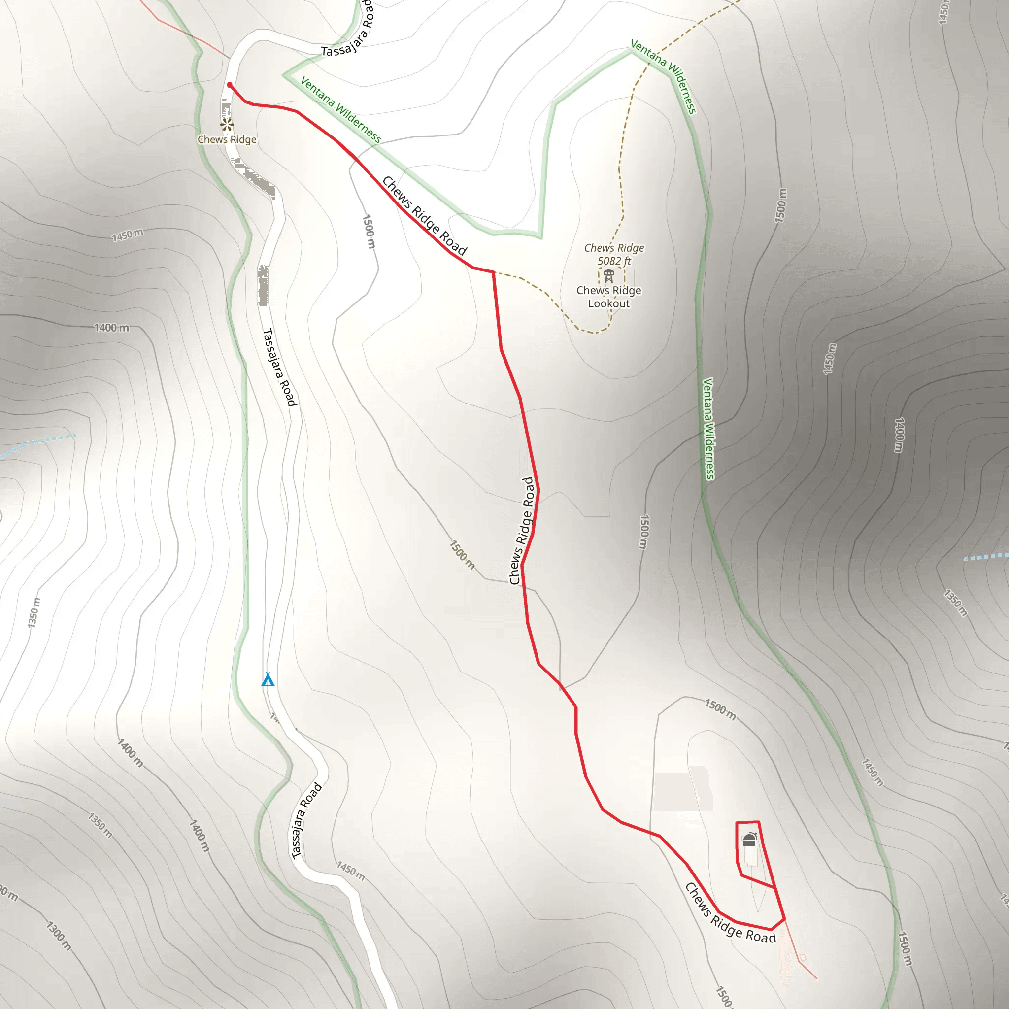 Chews Ridge Road mobile static map