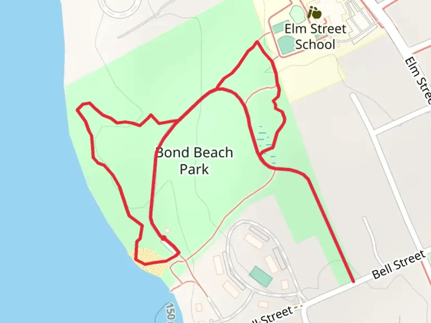 An image depicting the trail Bond Beach Loop Trail and its surrounding area.