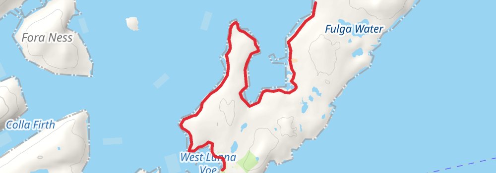 Coastal Walk of Shetland - East stage 9 Map