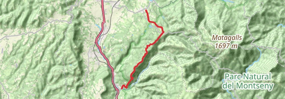 GR 2 La Junquera to Sant Adriá del Besos stage 10 Map
