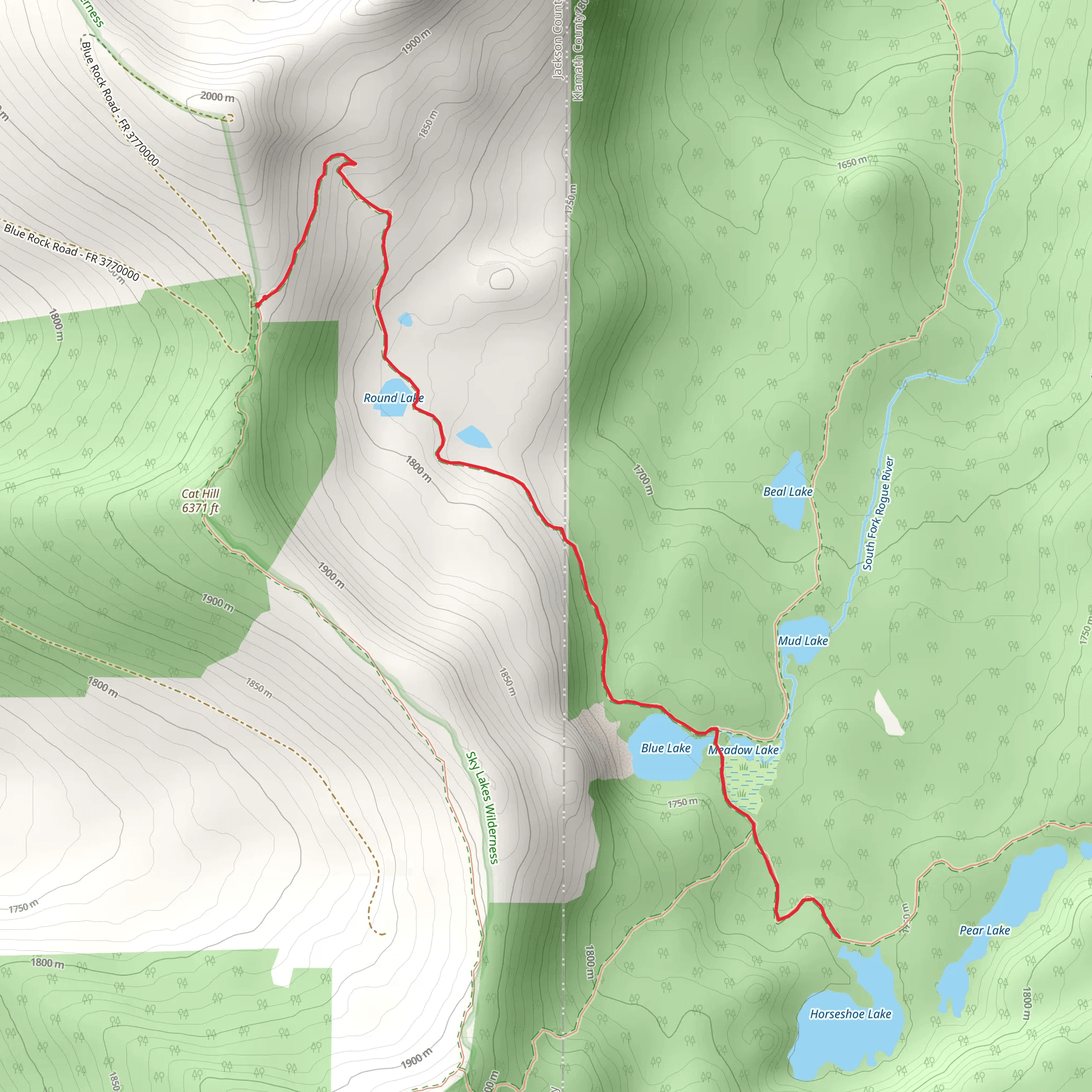 Round Lake and Blue Lake mobile static map