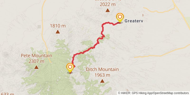 Sky Islands Traverse stage 13 Map