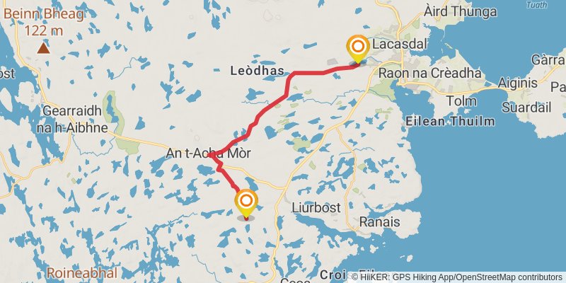 Hebridean Way stage 14 Map