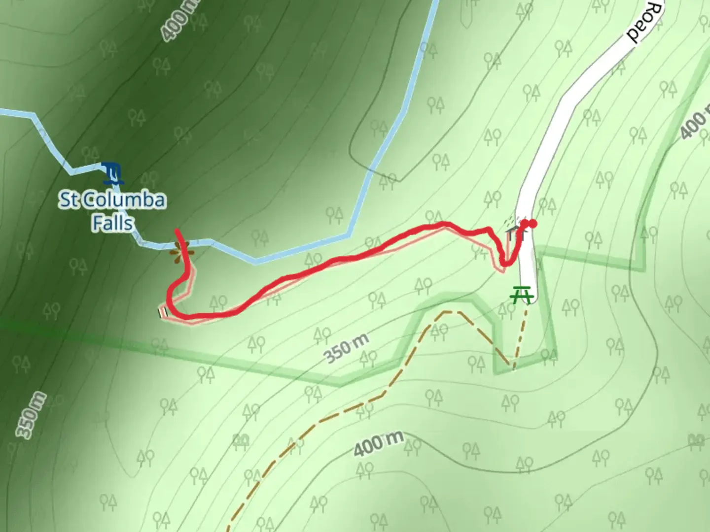 An image depicting the trail St Columba Falls Walk and its surrounding area.