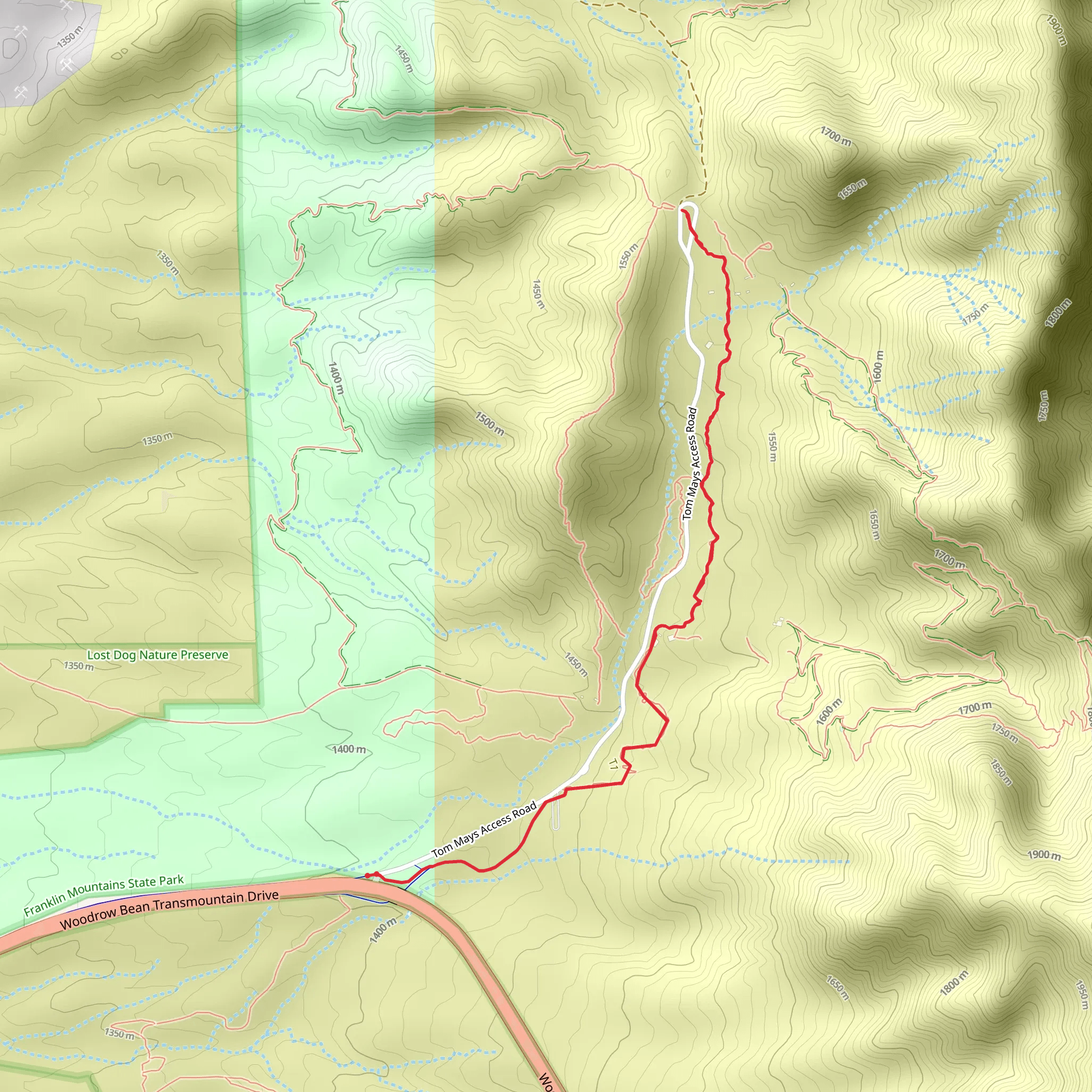 Tom Mays Trail mobile static map