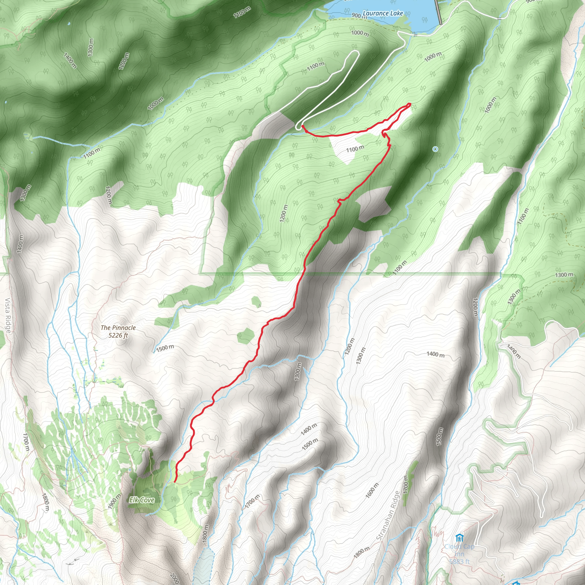 Elk Cove Trail mobile static map