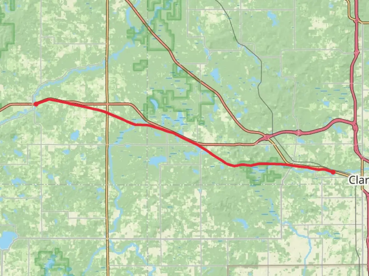 An image depicting the trail Pere Marquette State Trail and its surrounding area.