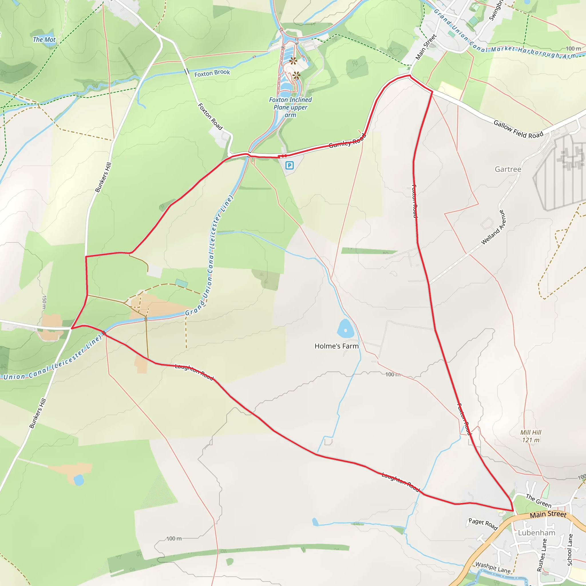 Lubenham Loop mobile static map