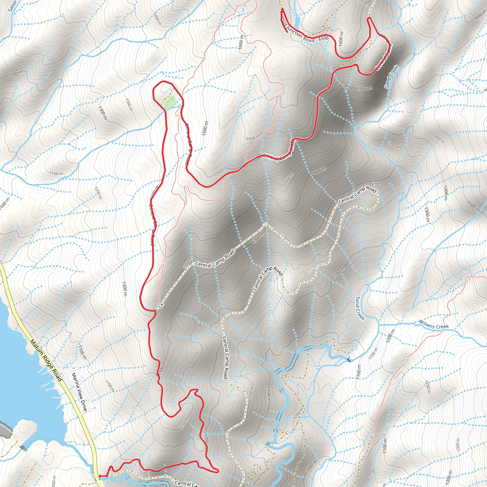 Graham Meadow Out and Back mobile static map