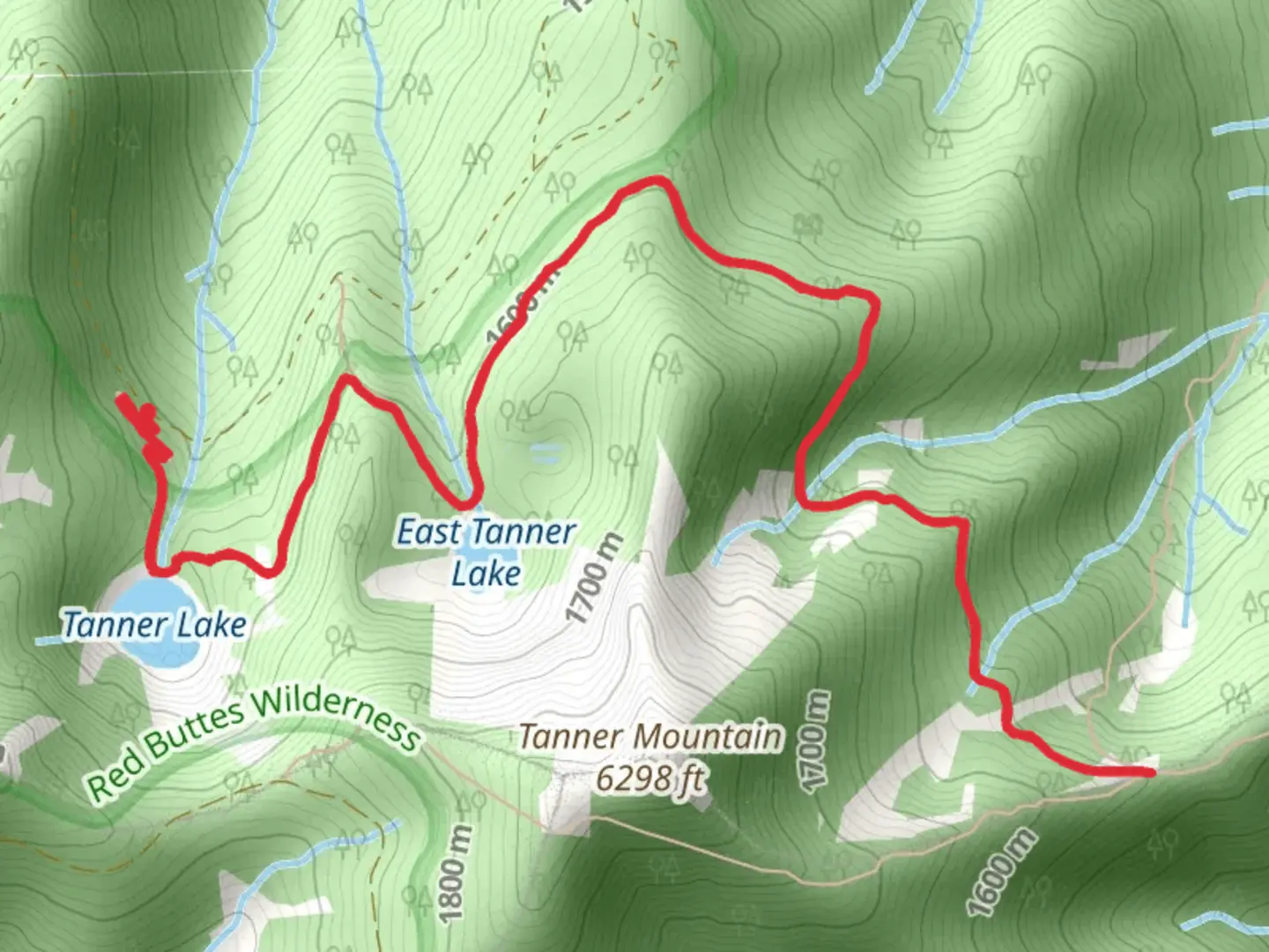 An image depicting the trail Tanner Lake Trail and its surrounding area.