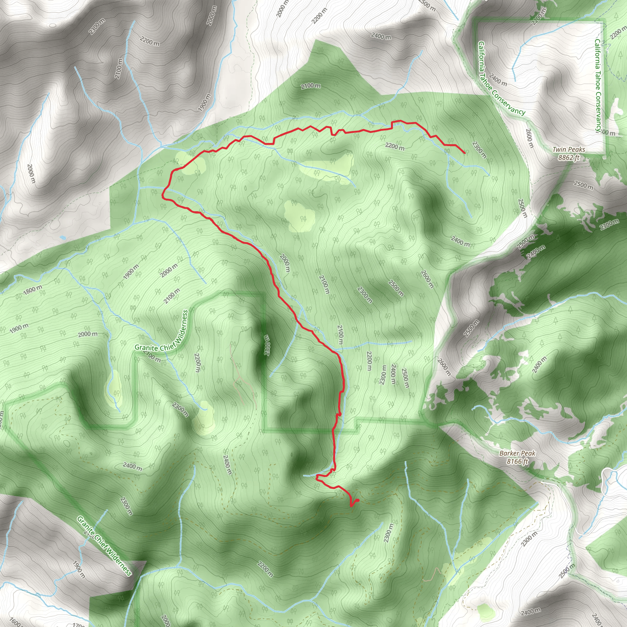 Bear Pen via Powderhorn Trail mobile static map