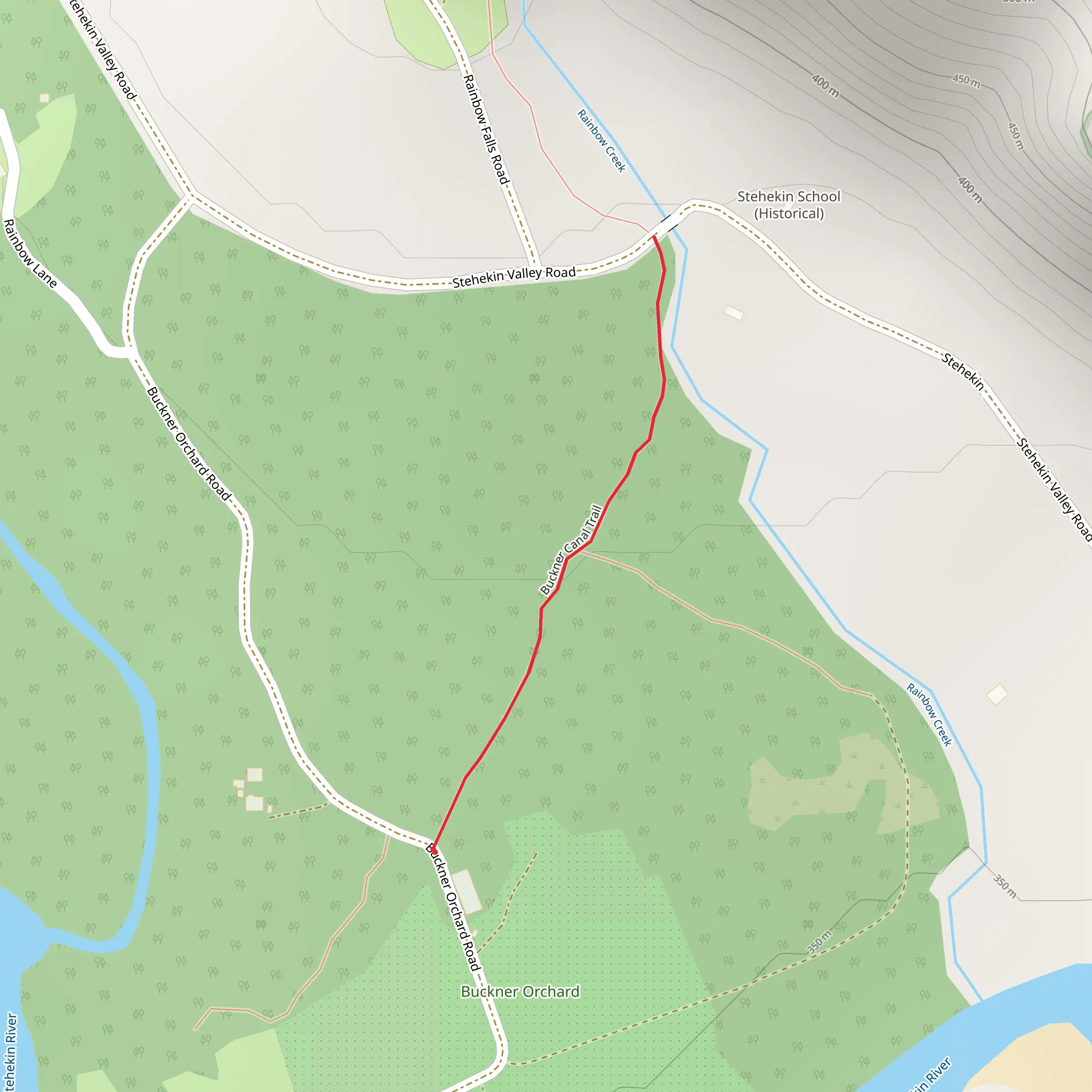 Buckner Orchard Trail mobile static map