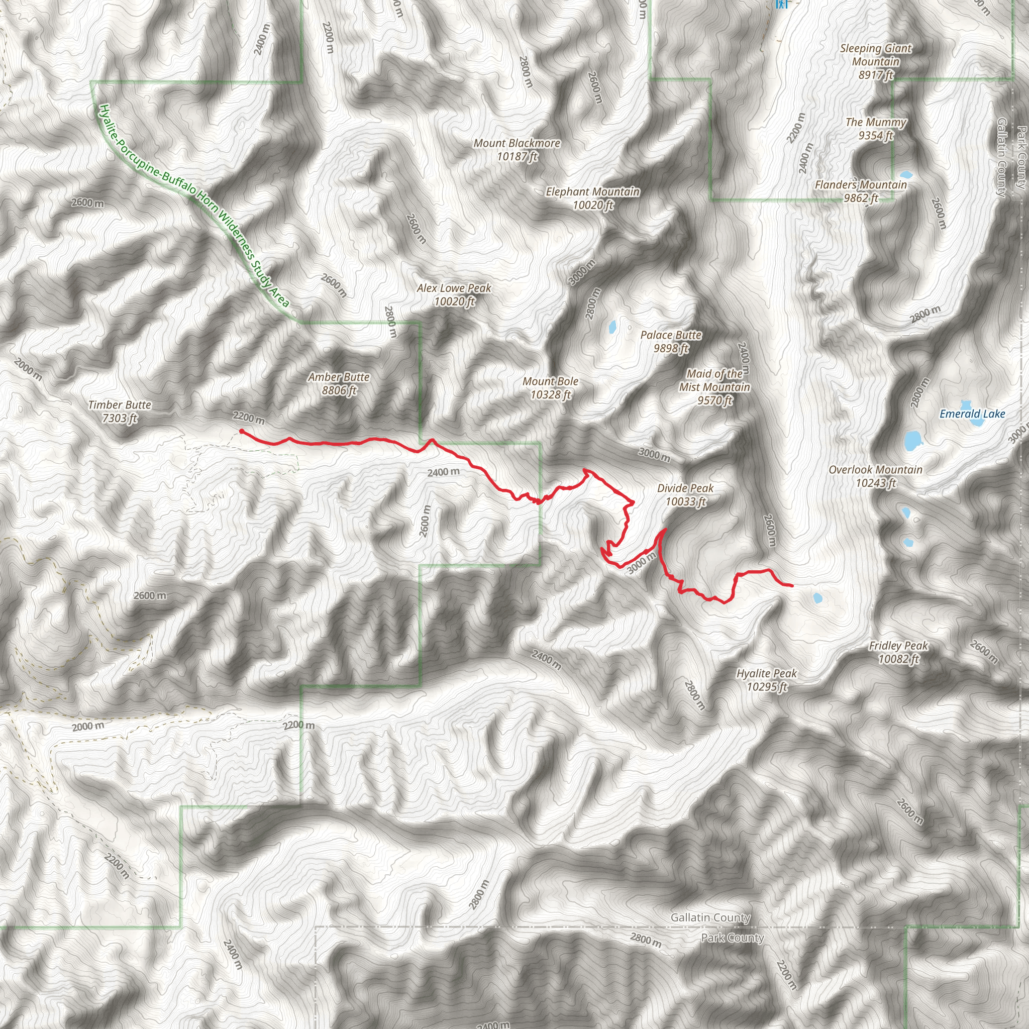 Storm Castle Creek Trail mobile static map